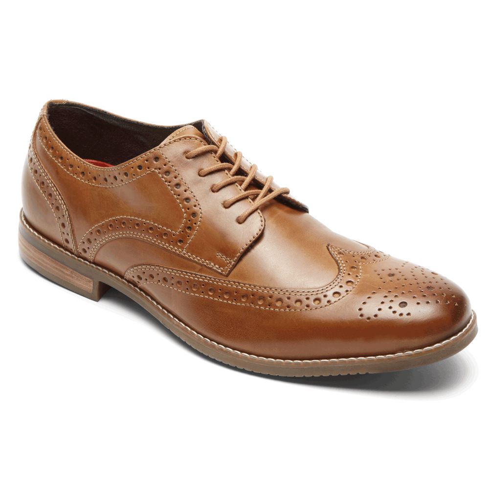 Rockport Mens Style Purpose Wingtip - Lace Up Brown - ZEG742386